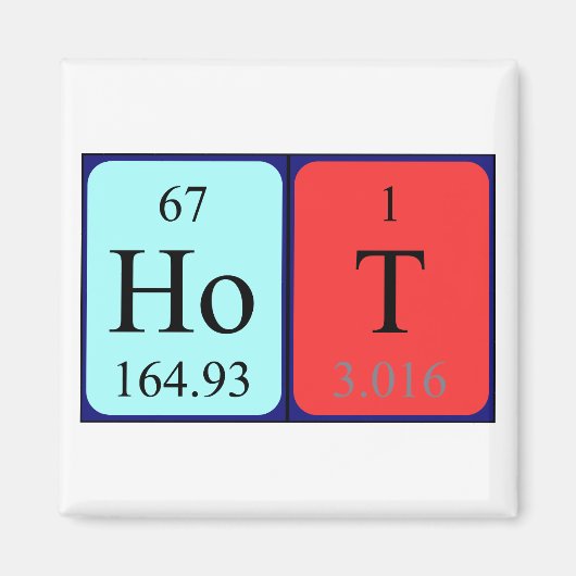 Heet periodiek lijstnaammagneet magneet (Voorkant)