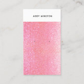 Heet Pink Glitter Oorbel Houder Visitekaartje (Voorkant)