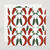 HEET & PITTIG Jalapeño Chilipepers Patroon Kunst Feestdagenkaart (Voorkant / Achterkant)