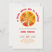 Heet Pizza Appeltaart barbeque cheesy Baby shower Kaart (Voorkant)