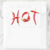 Heet! Rechthoekige Sticker (Tas)