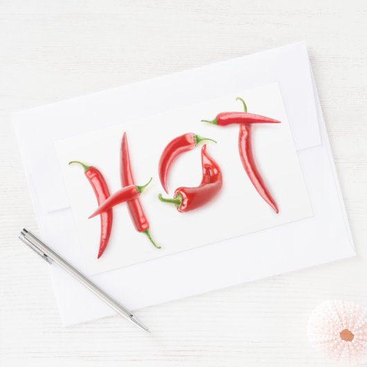 Heet! Rechthoekige Sticker (Envelop)