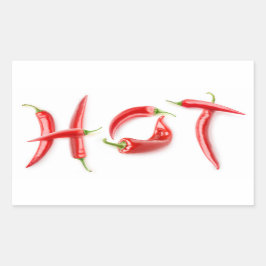 Heet! Rechthoekige Sticker