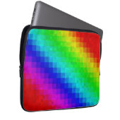 Heet Regenboog Mozaïek Glans, Laptop Sleeve (Voorkant Rechts)