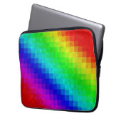 Heet Regenboog Mozaïek Glans, Laptop Sleeve (Voorkant Links)