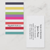 Heet regenboogstrips in Herfst Mode kleuren Visitekaartje (Voorkant / Achterkant)