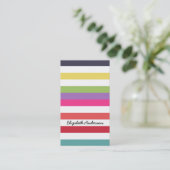 Heet regenboogstrips in Herfst Mode kleuren Visitekaartje (Staand voorkant)