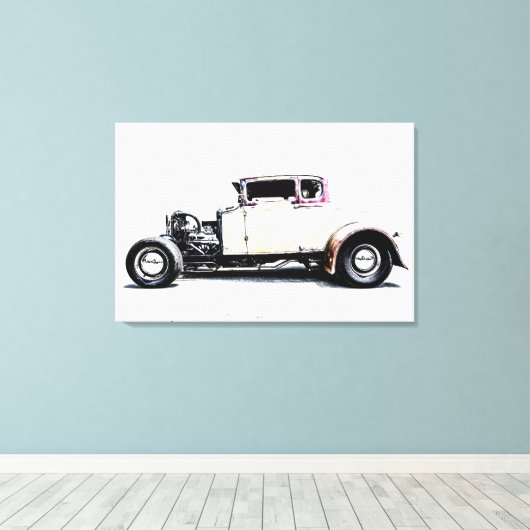 Heet rijtuig Coupe Canvas Afdruk (Insitu (Houten vloer))