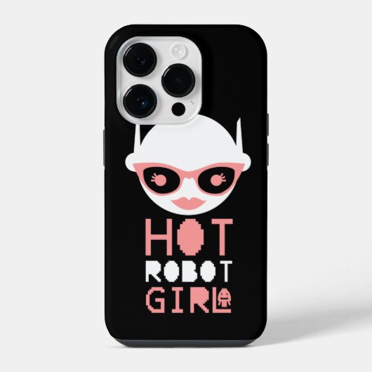 Heet robot meisje iPhone hoesje (Achterkant)