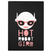 Heet robot meisje klembord (Achterkant)