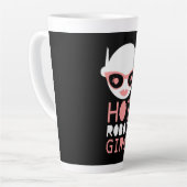 Heet robot meisje latte mok (Linkerhoek)