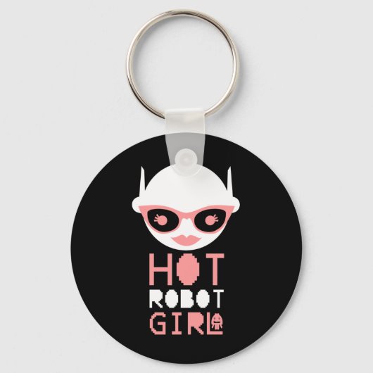 Heet robot meisje sleutelhanger (Voorkant)