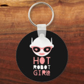 Heet robot meisje sleutelhanger (Voorkant)