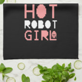 Heet robot meisje theedoek (Gevouwen)