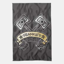 Heet Rod Pistons Ghost Flames Custom NAME Garage