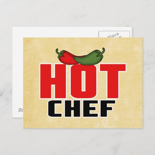 Heet (rode en groene paprika's) briefkaart (Voorkant / Achterkant)