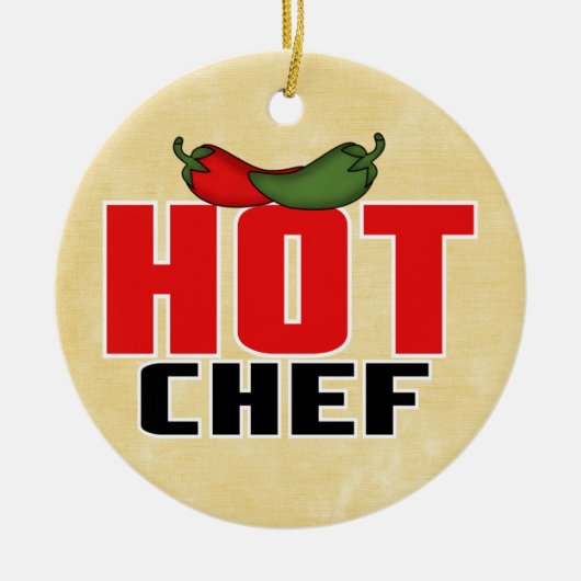 Heet (rode en groene paprika's) keramisch ornament (Voorkant)