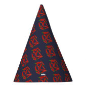 Heet Rood Chili Pepers Patroon Feesthoedjes (Rechts)