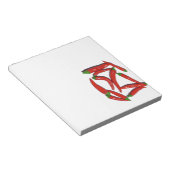 Heet Rood Chili Pepers Patroon Notitieblok (Schuin)