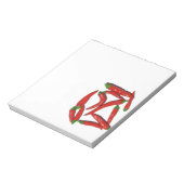 Heet Rood Chili Pepers Patroon Notitieblok (Linkerzijde)