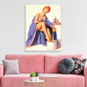 Heet rood haar vrouw canvas afdruk (Insitu (Woonkamer))