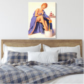 Heet rood haar vrouw canvas afdruk (Insitu (Slaapkamer))