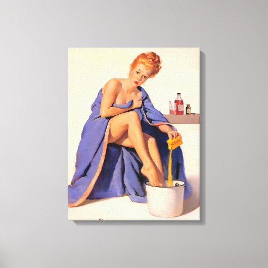 Heet rood haar vrouw canvas afdruk (Voorkant)