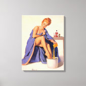 Heet rood haar vrouw canvas afdruk (Voorkant)