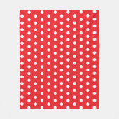 HEET ROOD WIT POLKA STIP CUSTOM GESTAMPELD STIJLVO FLEECE DEKEN (Voorkant)