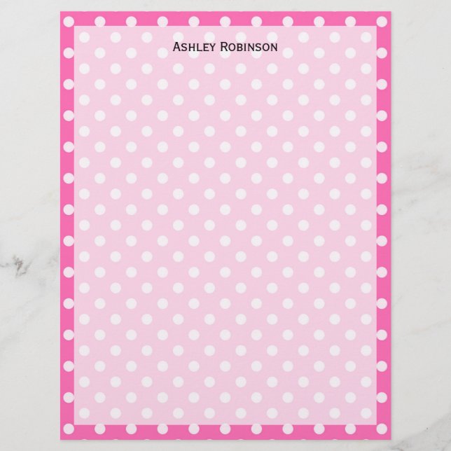 Heet Roze #2 en Witte Stippen Patroon (Voorkant)
