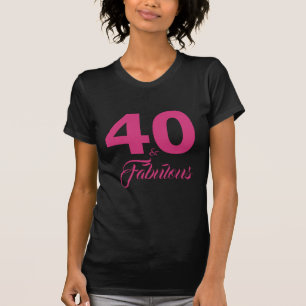 Heet Roze 40 en Fabulous 40th Verjaardagscadeau T-shirt