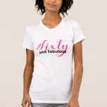 Heet Roze 60 Fabulous 60th Verjaardagscadeau T-shirt<br><div class="desc">Vier het draaien van 60 in stijl met dit elegante moderne 60e verjaardag t-shirt. De tekst 60 en fabulous in heet roze en zwart, heeft chique script kalligrafie en moderne typografie. Exclusief voor u ontworpen door Happy Dolphin Studio. Als u hulp of bijpassende producten nodig hebt, neem dan contact met...</div>