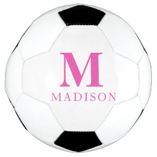 Heet Roze Aangepaste Monogram Naam Voetbal