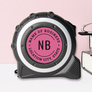 Heet Roze Aangepaste Zakelijke Monogram Stempel Rolmaat