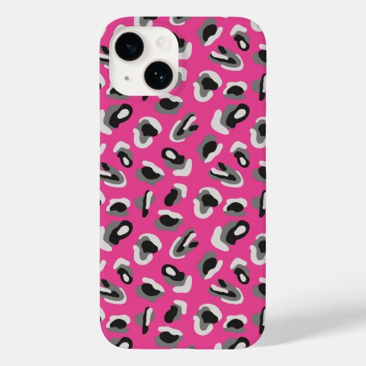 Heet Roze Abstract Dierenprint Case-Mate iPhone Case (Achterkant)