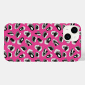 Heet Roze Abstract Dierenprint Case-Mate iPhone Case (Achterkant (horizontaal))