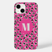 Heet Roze Abstract Dierenprint Case-Mate iPhone Case (Achterkant)