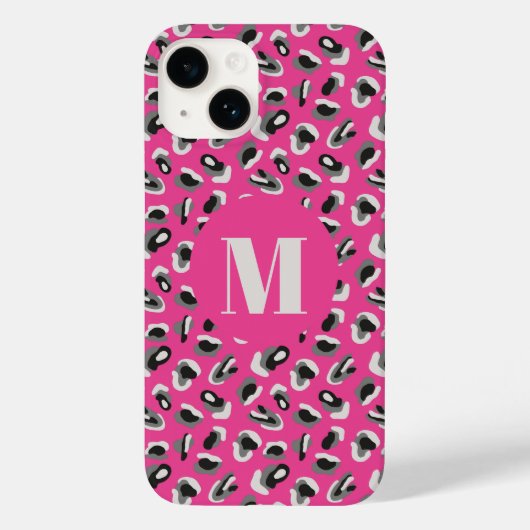 Heet Roze Abstract Dierenprint Case-Mate iPhone Case (Achterkant)