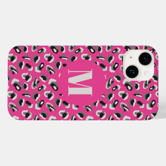 Heet Roze Abstract Dierenprint Case-Mate iPhone Case (Achterkant (horizontaal))