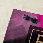 Heet Roze Abstract Kunst Schilderen & Typografie Strandlaken (In situ)