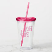 Heet Roze acryl tumbler Acryl Drinkbeker (Achterkant)