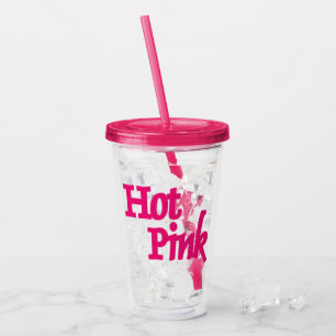 Heet Roze acryl tumbler Acryl Drinkbeker