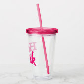 Heet Roze acryl tumbler Drinkbeker (Links)
