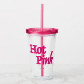Heet Roze acryl tumbler Drinkbeker (Voorkant)