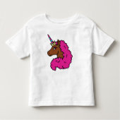 Heet Roze Afro Eenhoorn Kinder Shirts (Voorkant)