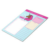 Heet Roze Afro Eenhoorn Notitieblok (Schuin)
