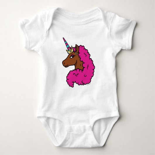 Heet Roze Afro Eenhoorn Romper (Voorkant)