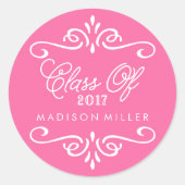  heet roze | AFSTUDEREN STICKERS (Voorkant)