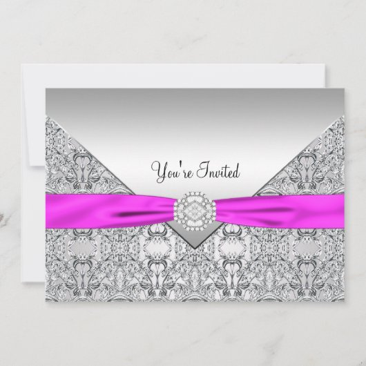 Heet roze all occasion feest template kaart (Voorkant)