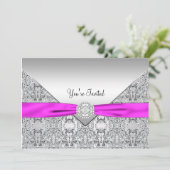 Heet roze all occasion feest template kaart (Staand voorkant)